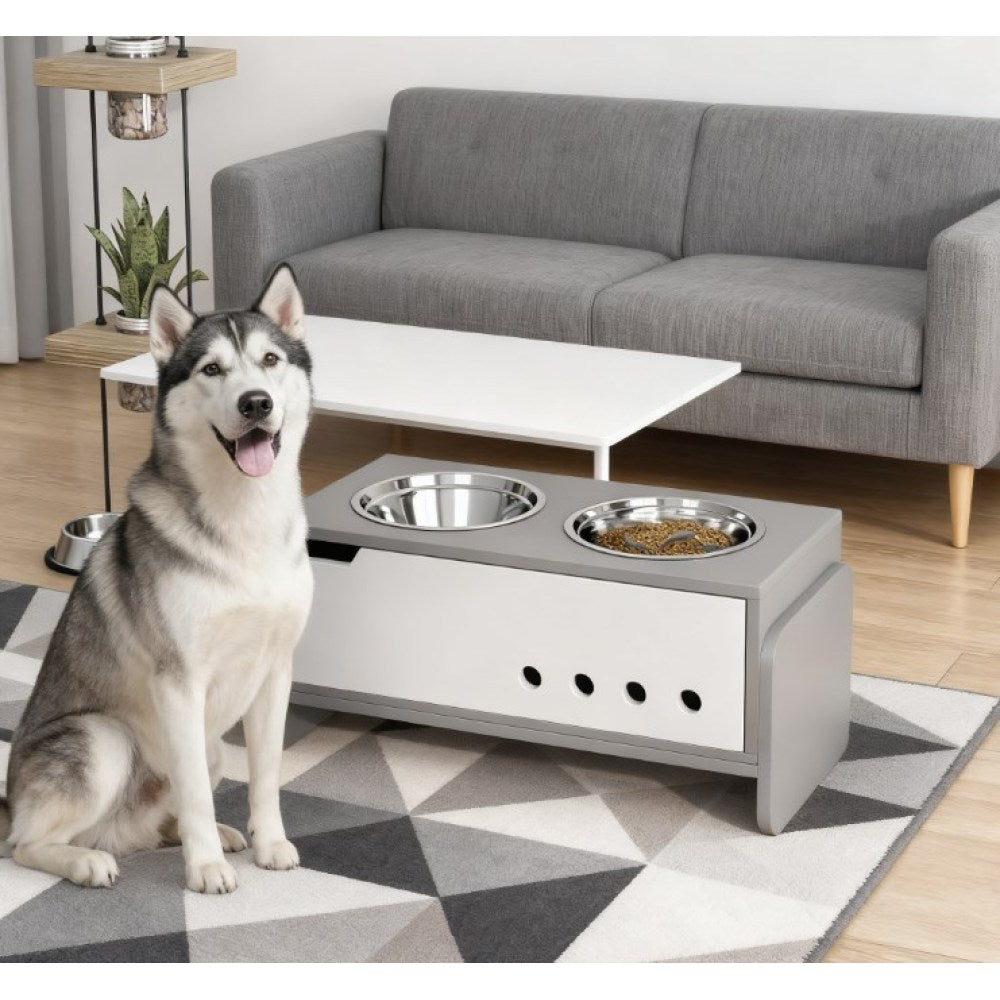 Dog Bowls,3 Height Adjustable Raised Dog Bowls,for Medium to Extra Large Dogs