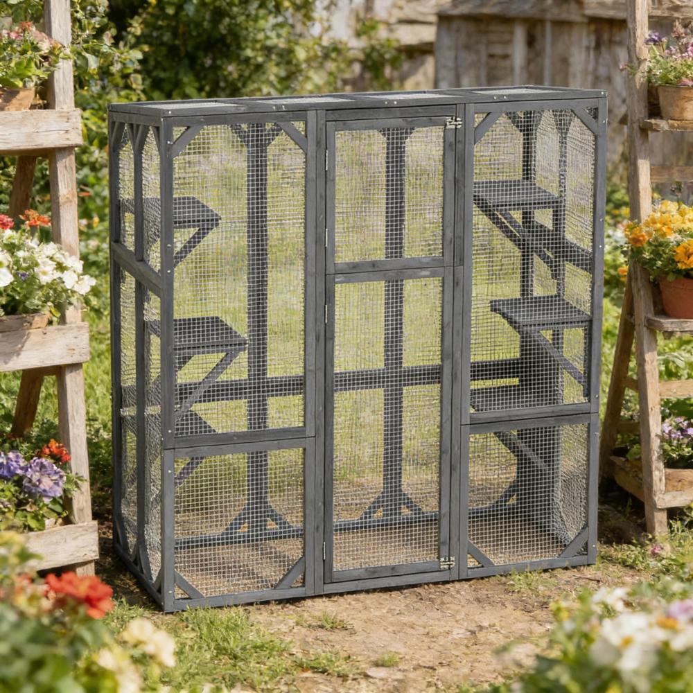 Pet Enclosure,Large Wooden Catio