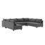 Minimalist Style Modular Sectional Sofa, Reversible U Shaped Chenille Couch Set, Free Combination, Oversized 8 Seat Convertible Sofa
