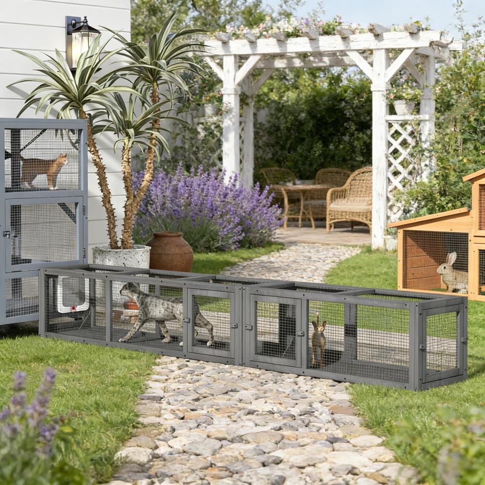 Cat Play Tunnel,Wooden Cat Tunnel