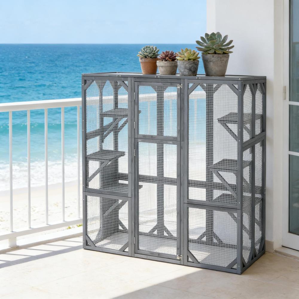 Pet Enclosure,Large Wooden Catio