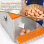 4-Bay Metal Nest Box-Wall Mount for Hens/Ducks, Easy Egg Collection & Assembly, Vented Galvanized Steel Coop Equipment Orange