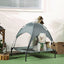 PawHut Elevated Portable Dog Cot Pet Bed With UV Protection Canopy Shade, 30 inch, Gray