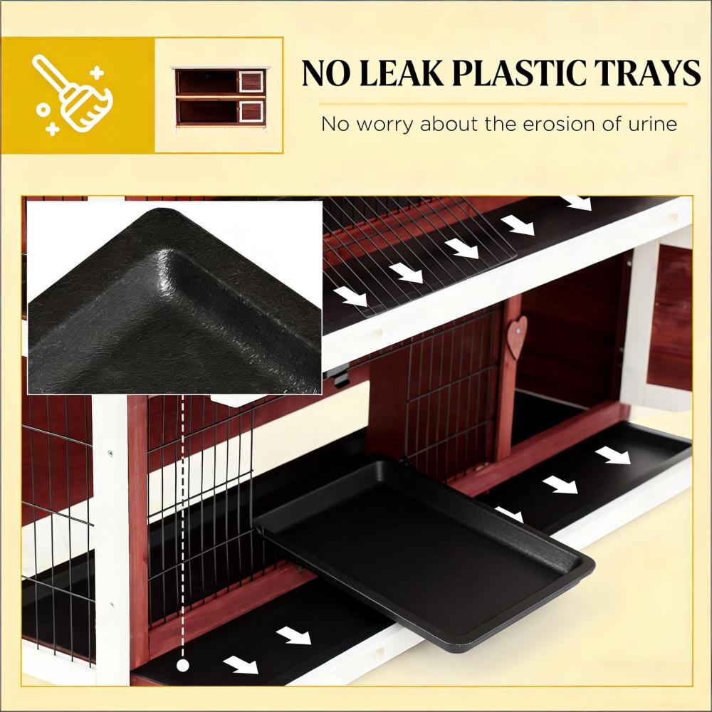 Small Animal Hutch Cage,Pet House,Elevated Rabbit Hutch