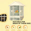 Convenient Bird Cage,Metal Bird Cage Feeder with Rolling Stand Perches Food Containers Doors Wheels