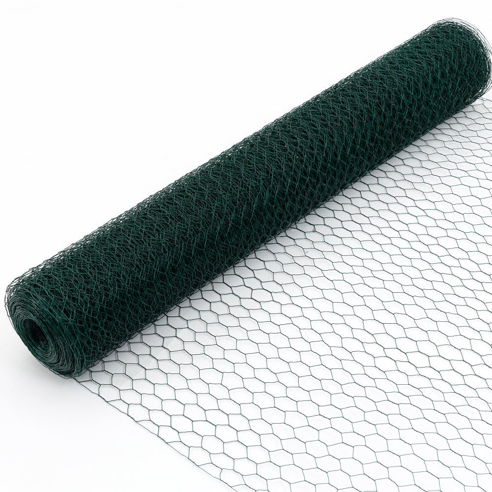 60M Large Size Galvanized Hexagonal Floral Green Chicken Wire, Outdoor Anti-Rust Chicken Wire Poultry Netting for Garden, Large Chicken Coop Wire Fencing