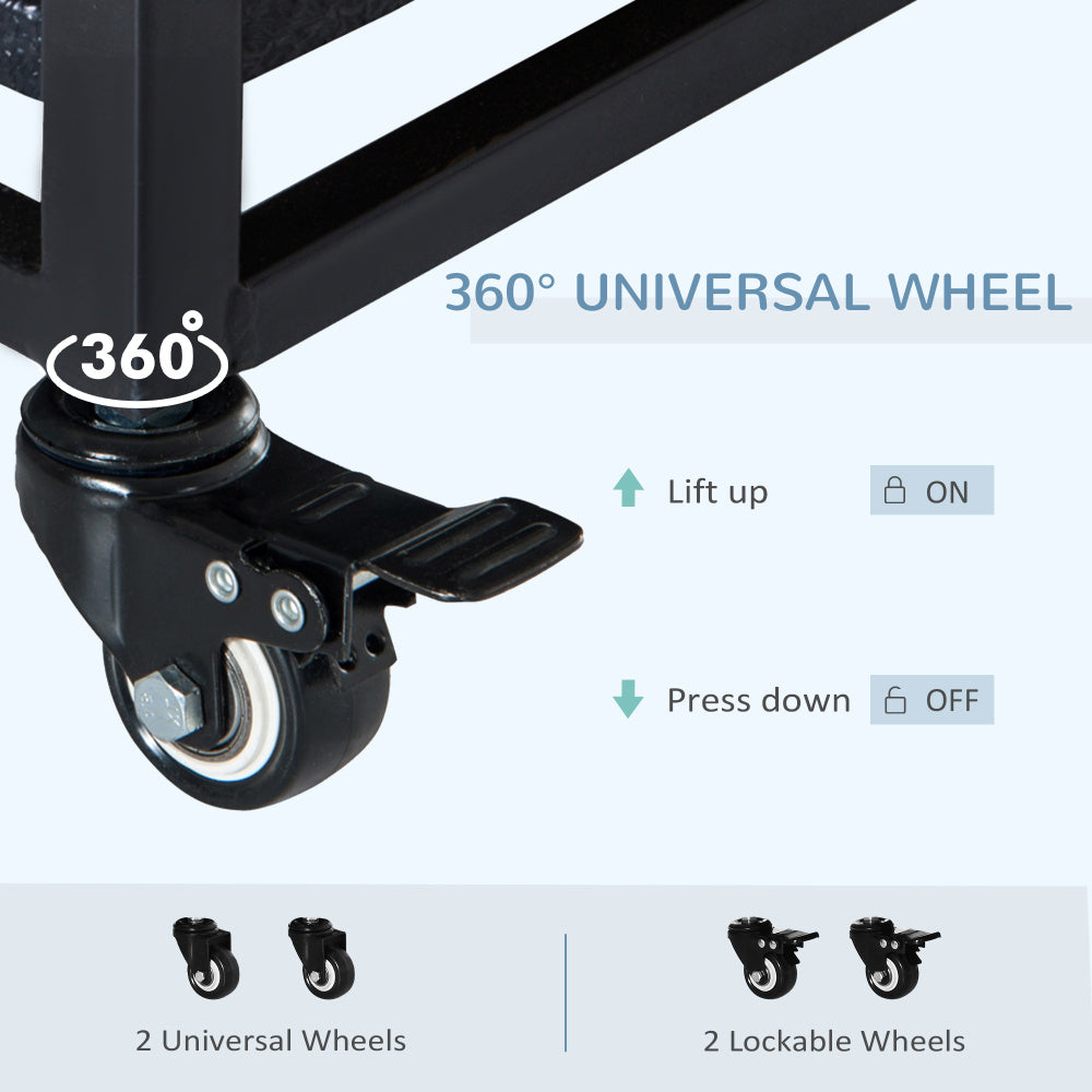 Heavy Duty Dog Crate Metal Cage Kennel, Black