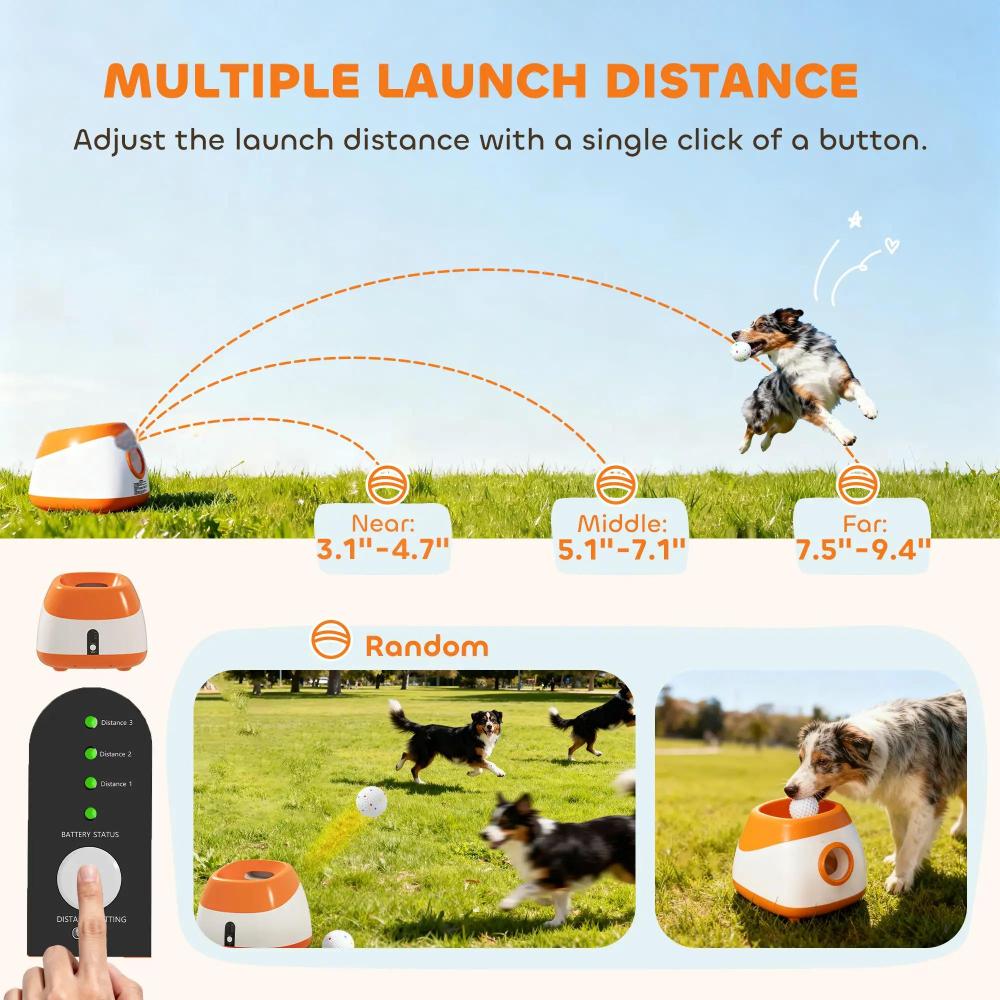 26-79 FT Distance Automatic Dog Ball Launcher