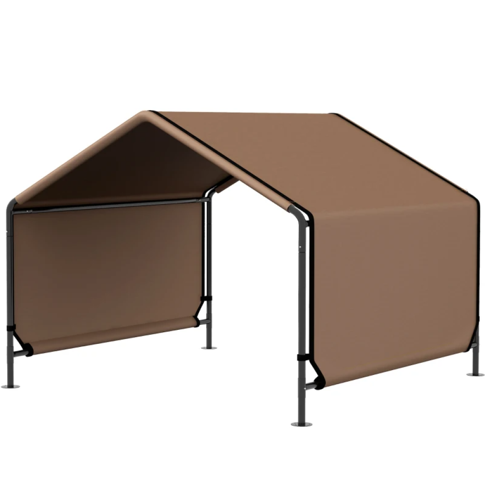 Portable Dog Tent Water Resistant for Outdoor Shade Protection, Brown