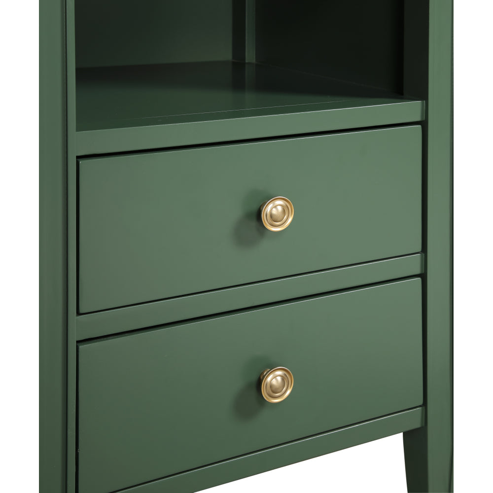 SunJet Winston 2-drawer storage Nightstand - Vintage Green