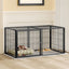 Large Dog Cage 48" Dog Kennel for Medium Dogs Puppy Dog Playpen with Top, Pet Cage, Indoor, Black.48"L x 26.3"W x 23.8"H.