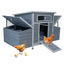 Large Wooden Chicken Coop Outdoor Hen House Poultry Cage for Outdoor with 2 Sides Nesting Boxes