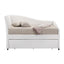 White Twin Upholstered Daybed with Trundle