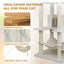 78 in beige cat tree tower with large condo sisal scratching post big hammock and top platform