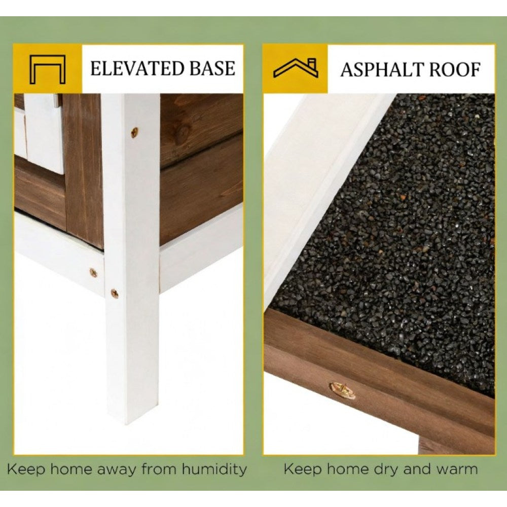 Spacious Pet House,2-Story Large Rabbit Hutch