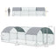 9.2'W x 24.9'D x 6.5'H Chicken Coop Large Metal Chicken Coop  for Yard, Outdoor, Duck, Rabbit
