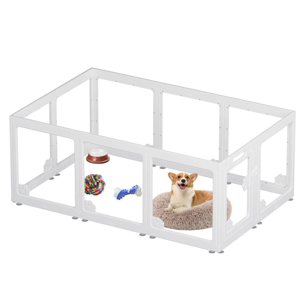 Dog Play Pen 2PC Extension Kits, Modular Pet Playpen Add-On, Mainly Used for Space Extension, 2 Panels