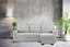 Hunter 84' Light Gray Linen Reversible Sleeper Sectional Sofa with Storage Chaise
