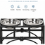 Double Stainless Steel Heavy Duty Dog Food Bowl Elevated Pet Feeding Station