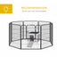 PawHut Small Wooden Rabbit Hutch, Bunny/Guinea Pig Cage, with Openable & Waterproof Roof, Gray