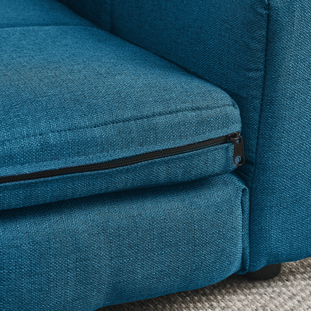 Soft and comfortable pet bed for big and oversized dogs, durable elevated dog sofa bed, comfortable dog sofa, modern and fashionable linen fabric dog sofa-Dark Blue