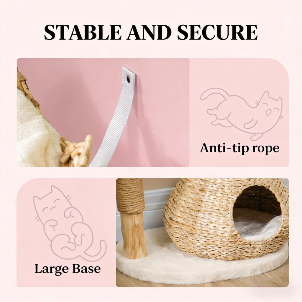 Cat Tree,Cat Tree for Indoor Cats with Wooden Cat Scratching Posts