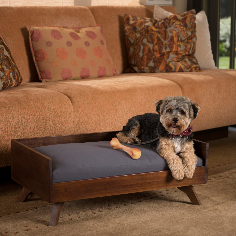 SOLID WOOD DOG BED