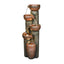 39.7''H 5-Tiered Garden Outdoor Fountain with Warm LED Light