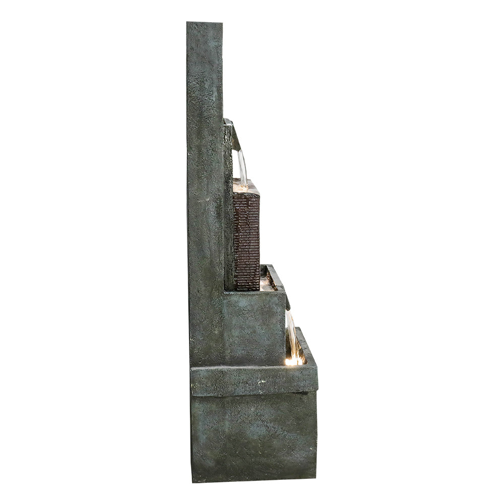 39,3"H - Moderne Gartenbrunnen mit LED-Beleuchtung