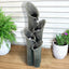 33.5"H-Tiered Rock Water Outdoor Fountain with LED Lights