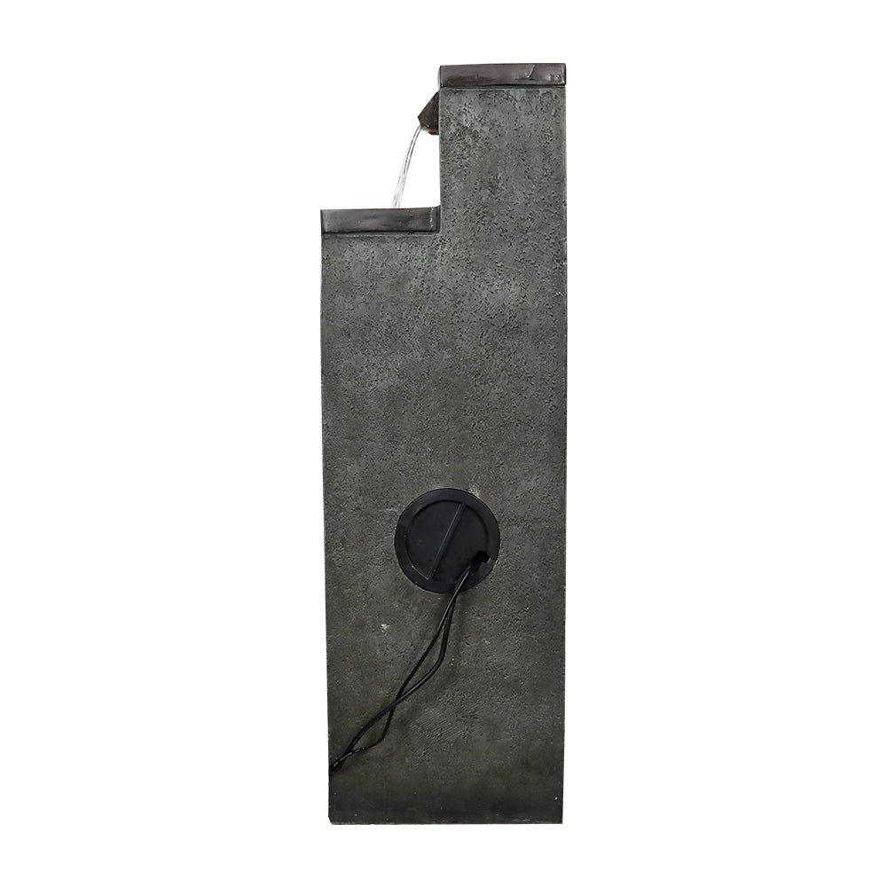 39,3" H 4-stufiger quadratischer Außenbrunnen mit warmen LED-Lichtern