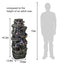 47.2"H 9-Tiered  Rock Outdoor Fountain with LED Lights